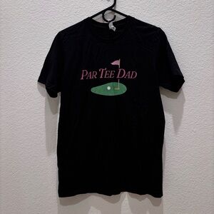 Black 'Par Tee Dad' Graphic T-Shirt Men’s Medium Golf Party
